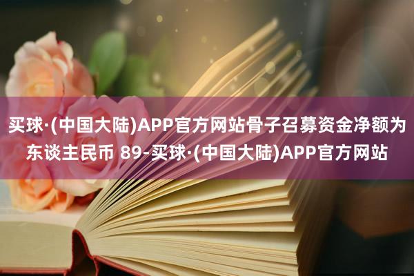 买球·(中国大陆)APP官方网站骨子召募资金净额为东谈主民币 89-买球·(中国大陆)APP官方网站