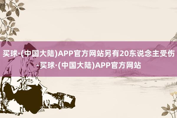 买球·(中国大陆)APP官方网站另有20东说念主受伤-买球·(中国大陆)APP官方网站